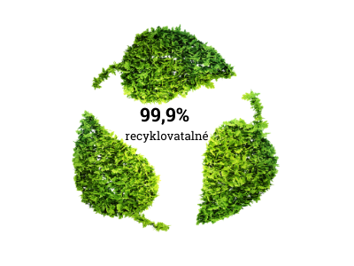 99.9% recyclable(3)