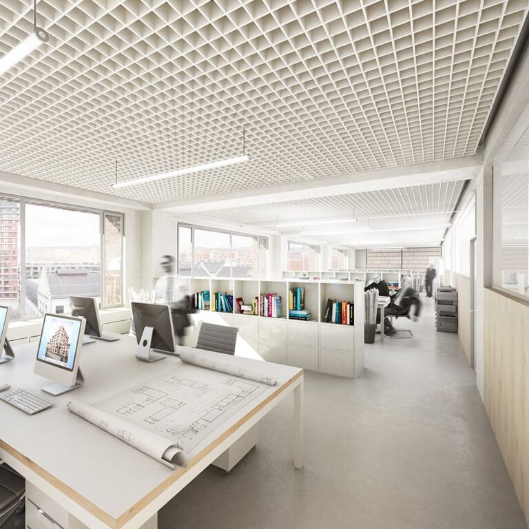 Stropní systémy pro radnici Praha 7