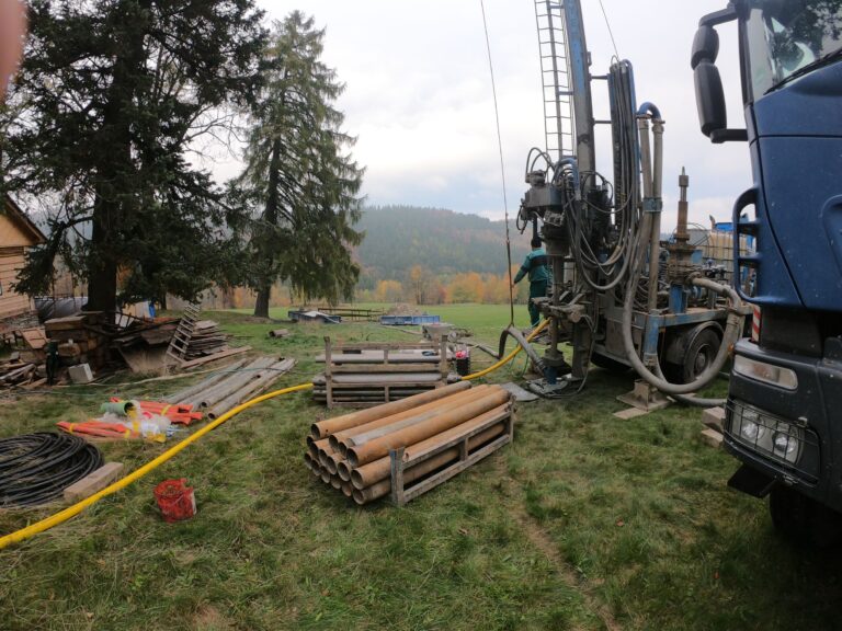 Rodinný dům, Rýchory - geotermální vrt a tepelné čerpadlo